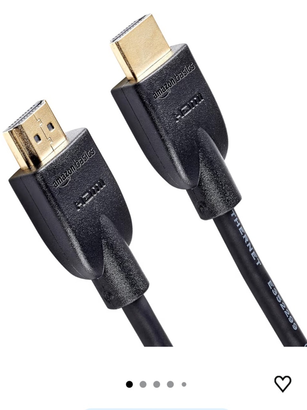 AMAZON BASICS | High-Speed HDMI 2.0 Cable- Black, 10 ft